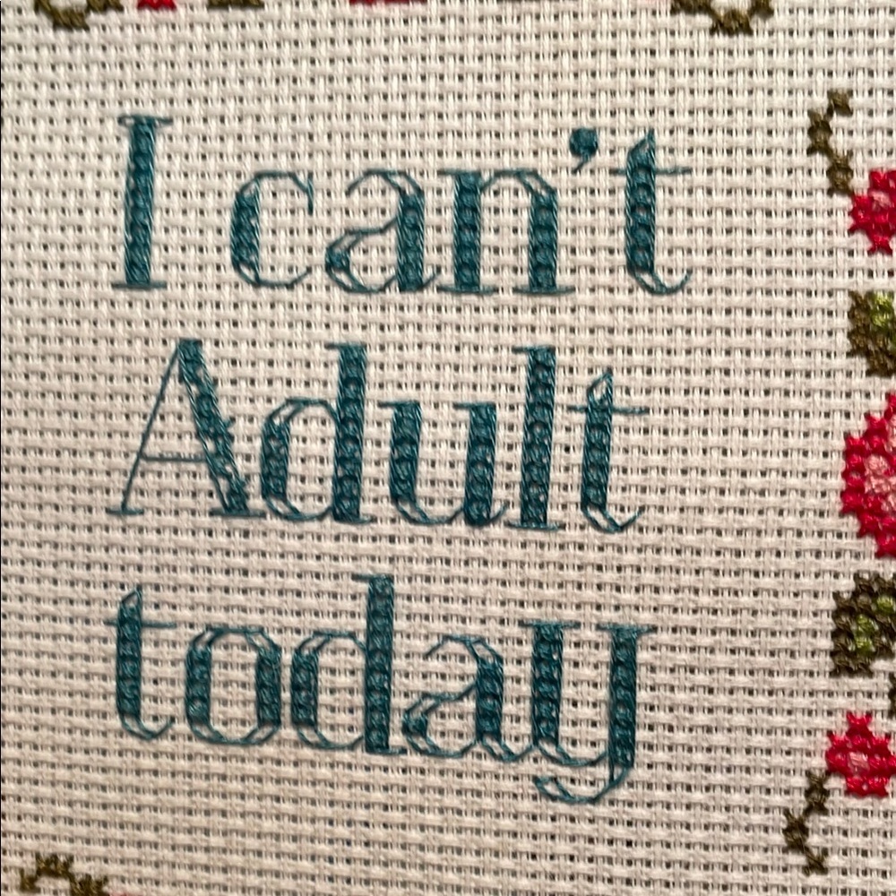 Cross Stitch Wall Art with Floral Design - Picture 5 of 10